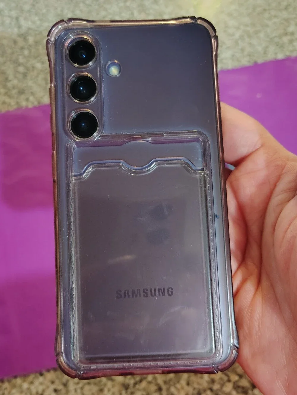 2 Phone Case with Glass Screen Protector - Purple and Teal